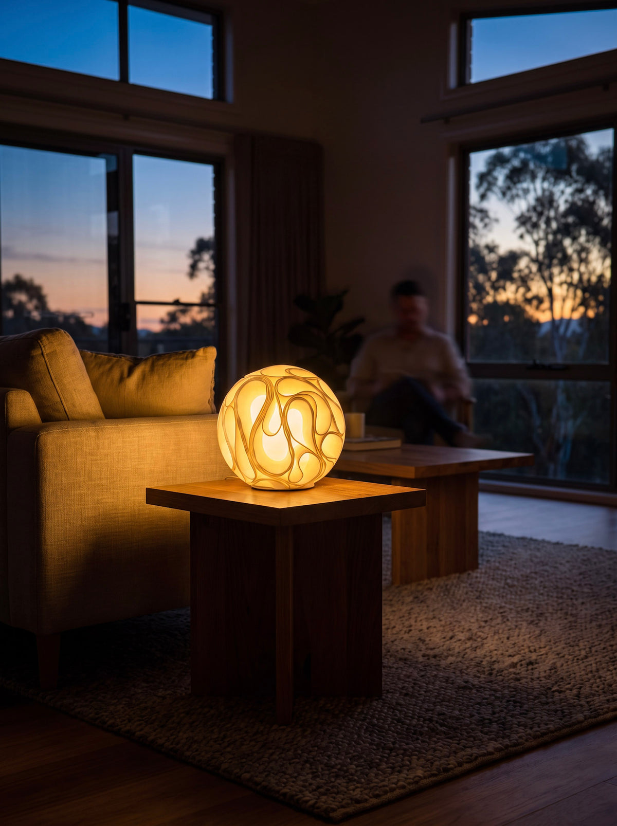 Tendril sculptural table lamp, hand-finished in Perth — view 2