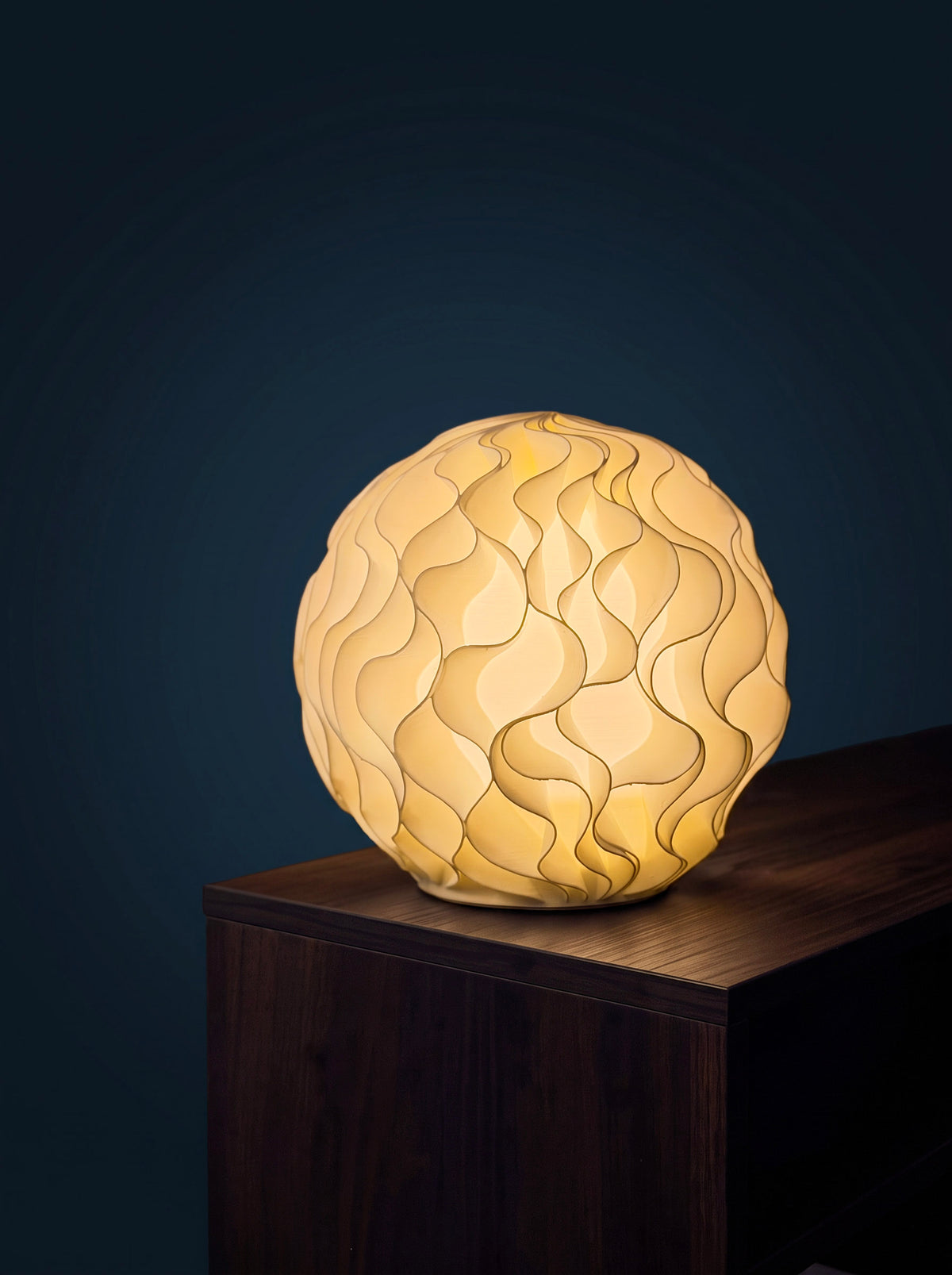 Tide sculptural table lamp, hand-finished in Perth — view 1