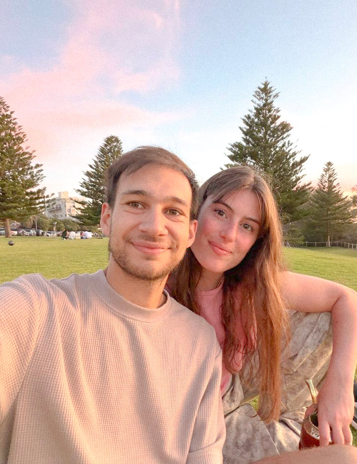 Leo & Orne in their studio, Scarborough, Perth